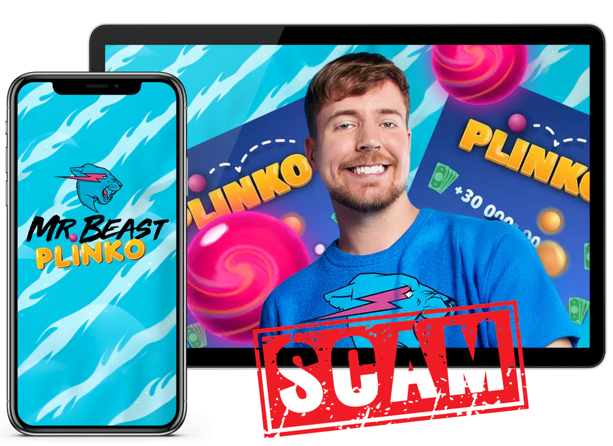 MrBeast Plinko -huijaus: väärennetty mainos uhkapelisovelluksesta